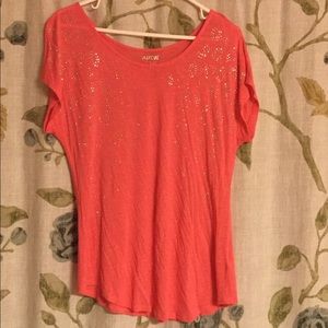 Neon Pink Top w/sequins